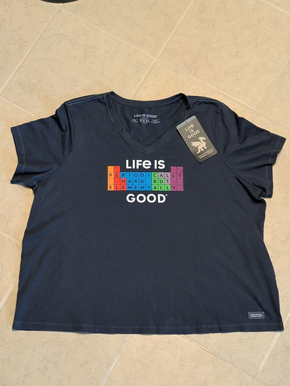Life Is Good T-shirt NWT Periodic Table